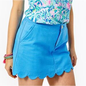 Lilly Pulitzer Collette Scallop Hem Skort in Zanzibar Blue, Size 10, Never Worn!